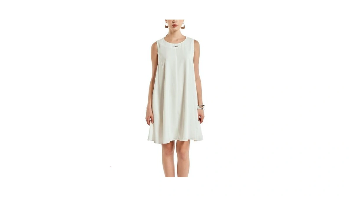 Sixdo G-white Woven Loose Dress S