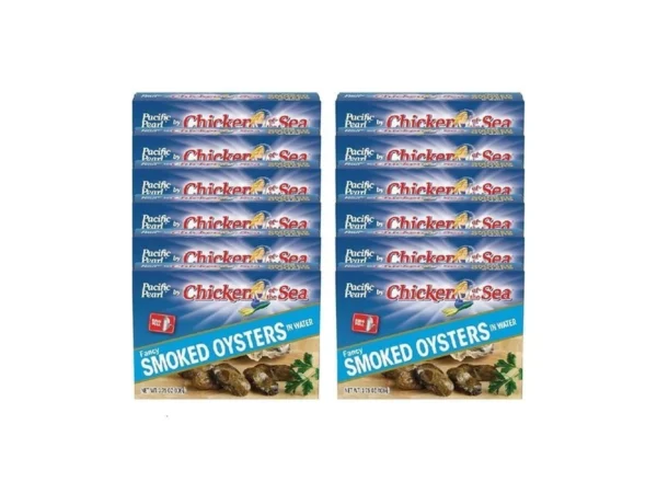 Pacific Pearl Fancy Smoked Oysters In Water 3.75 Oz (pack