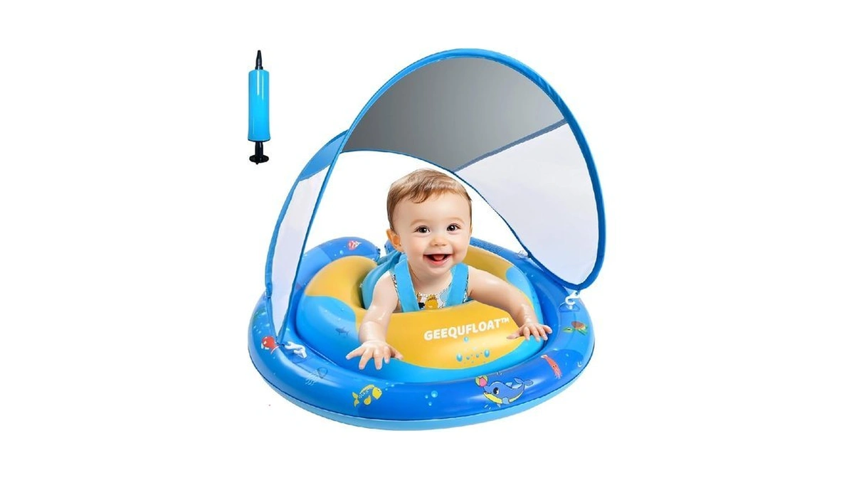 Baby Swimming Float,anti-rollover Design Toddler Pool Float,extra Wide Baby Floaties