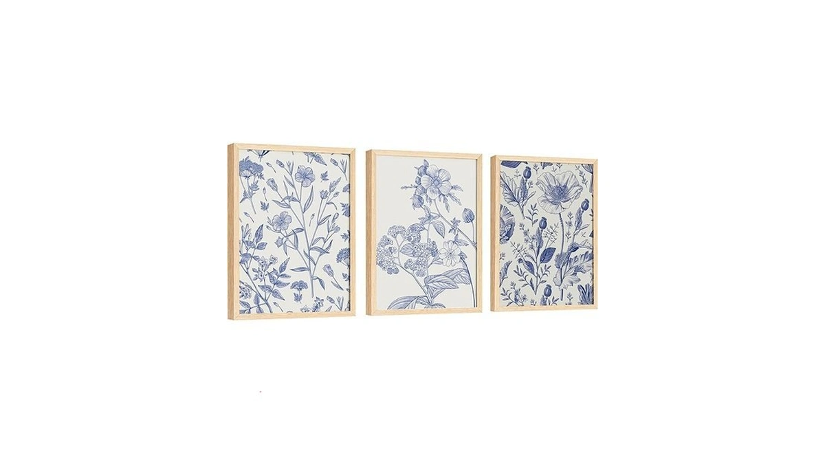 Excool Club Blue And White Chinoiserie Decor - 12x16 Chinoiserie
