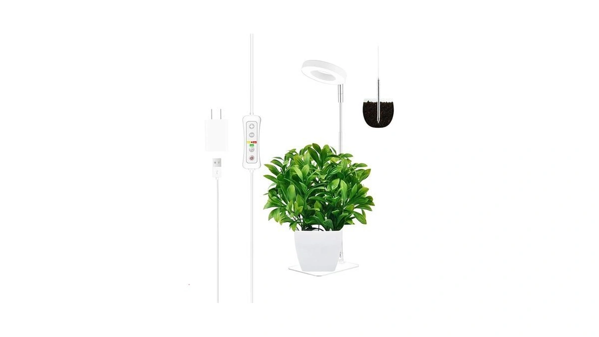 Yadoker Halo Plant Grow Light, Led Growing Light With Base