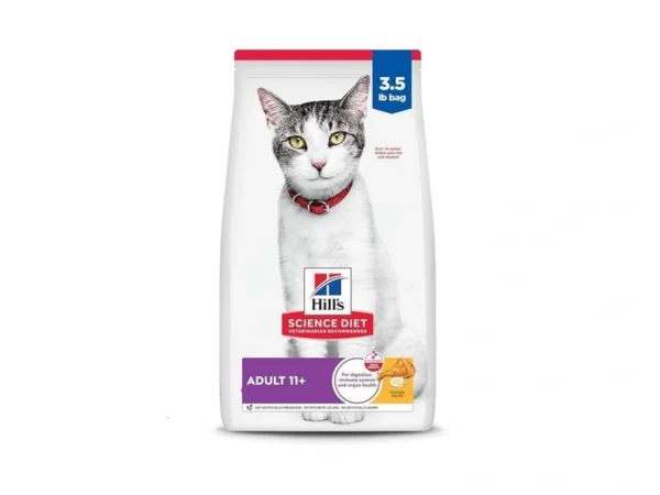 Hill's Science Diet Senior 11+ Dry Cat Food, Chicken, 3.5