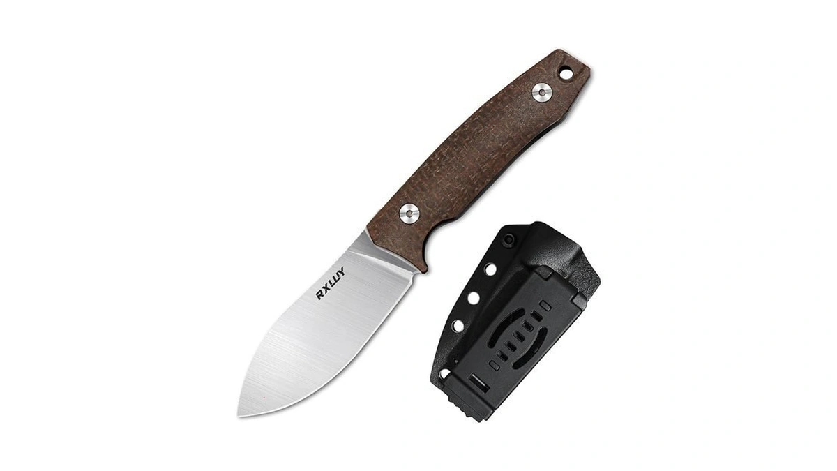 Rxluy Fixed Blade Knife With Kydex Sheath, 2.95" N690co Steel