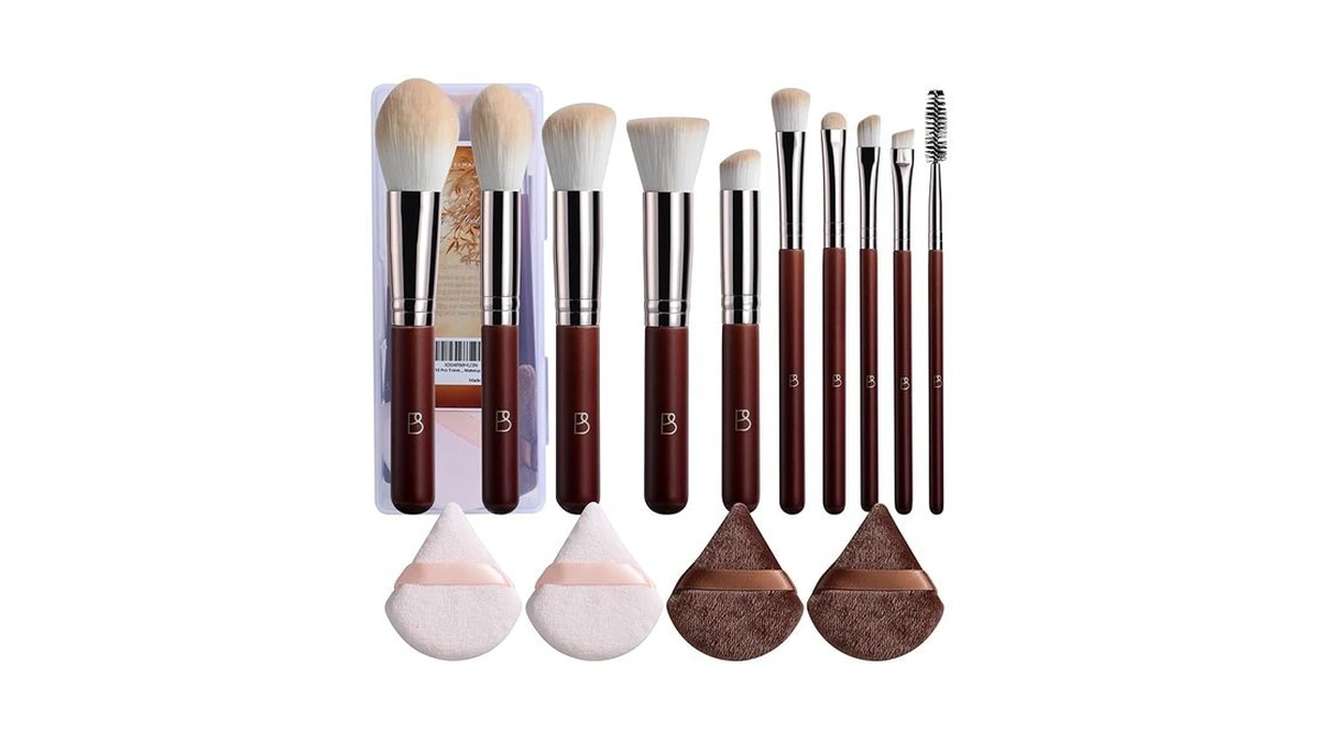Bs-mall 10 Pcs Travel Makeup Brush Set With Super Soft