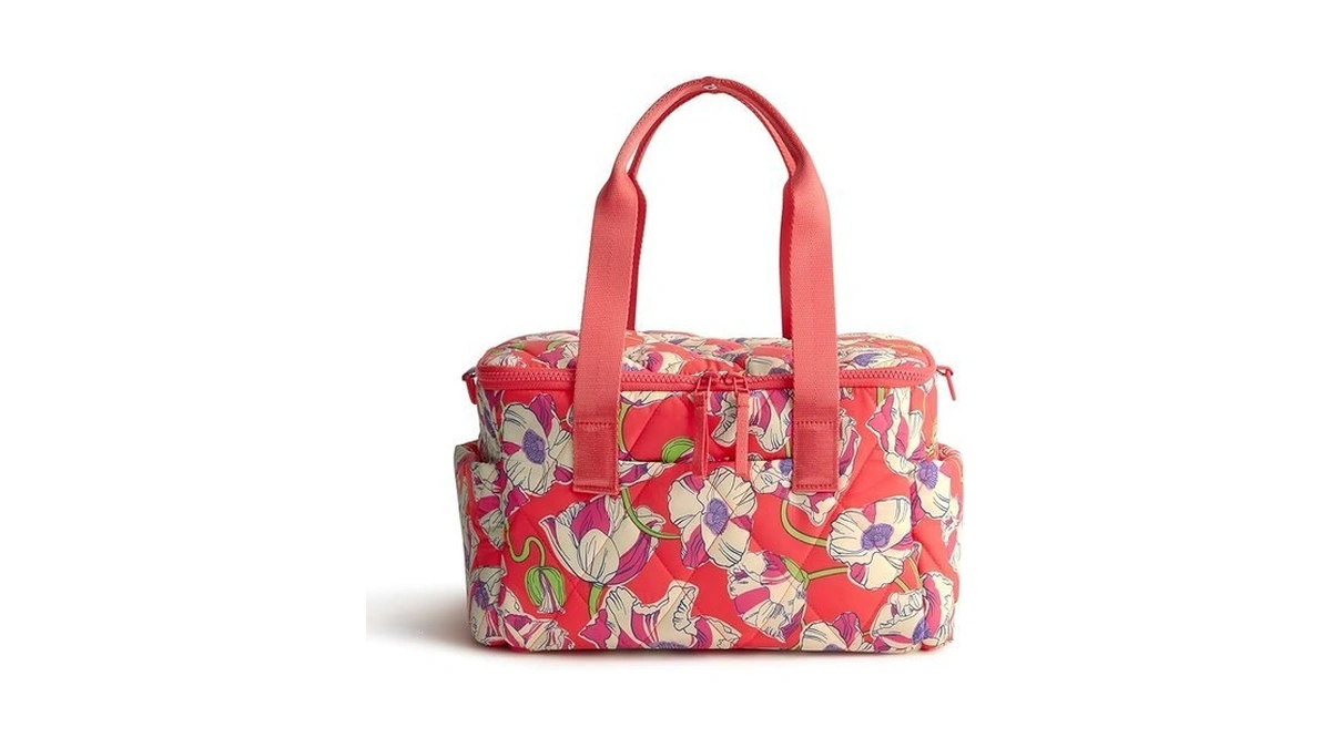 Vera Bradley Women's Featherweight Cooler, Swirling Poppies, One Size
