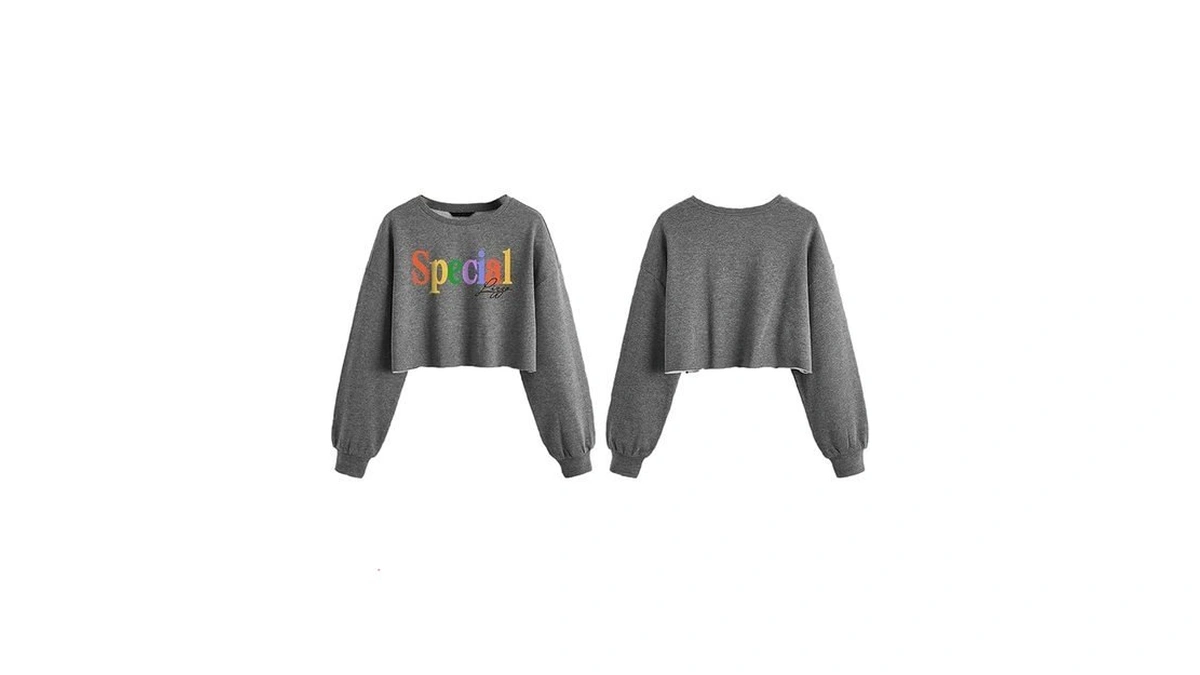 Lizzo Exclusive Special Multicolor Cropped Crew Sweatshirt