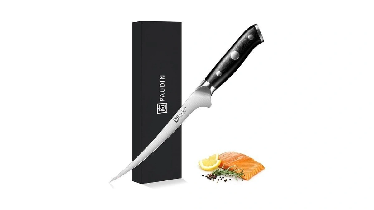 Paudin Fillet Knife, 7" Flexible Boning Knives With G10 Handle,