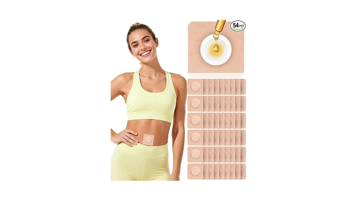 Hotryee 54pcs Castor Oil Patches For Belly Button, Castor Oil