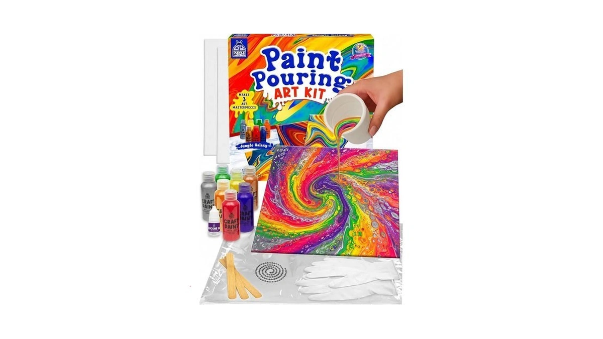 Purple Ladybug Low-mess Paint Pouring Kit For Ages 6+ -