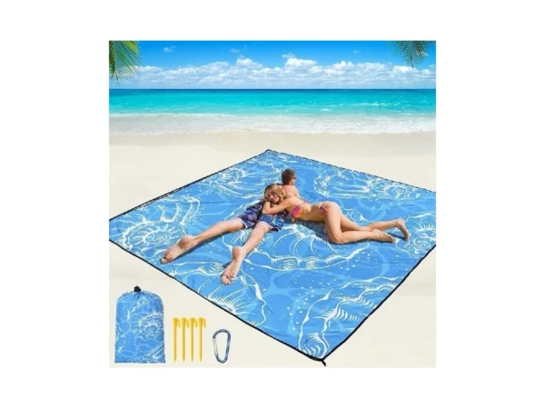 Wiwigo Beach Blanket Waterproof Sandproof Beach Mat 79" X 83"/10'x9'for