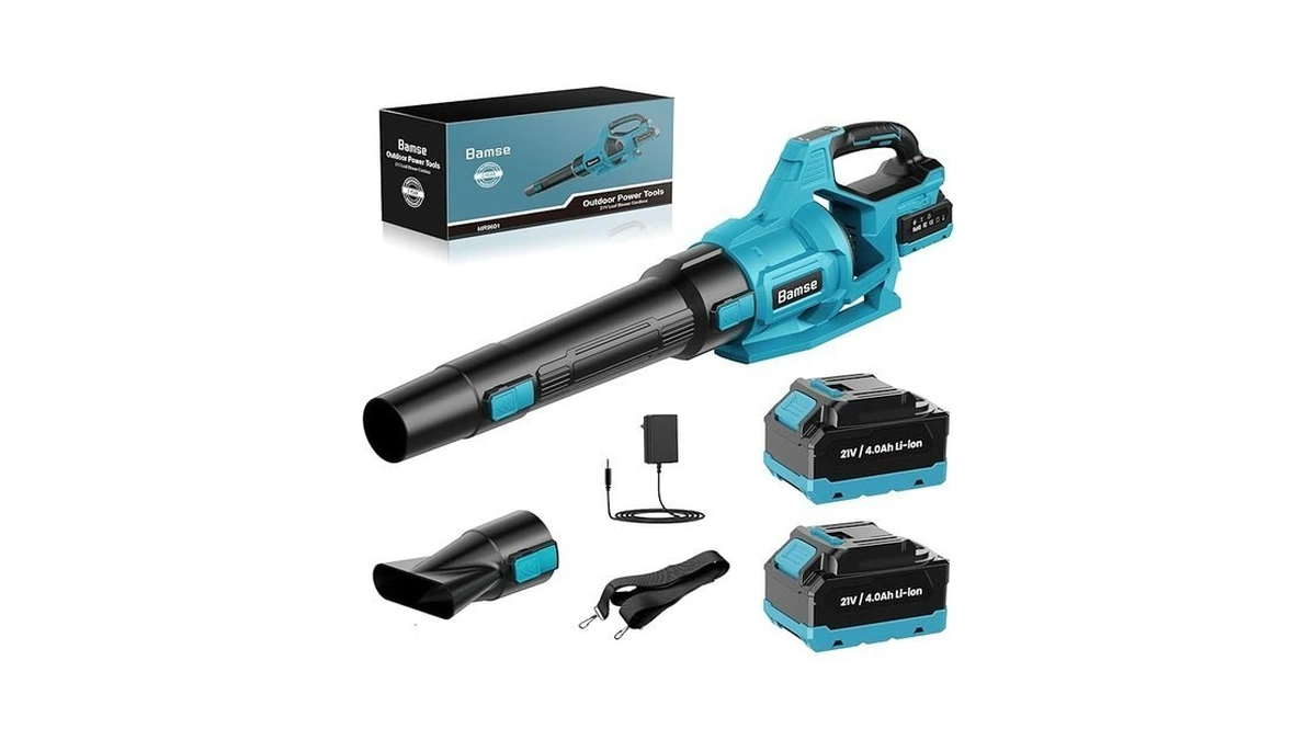 Leaf Blower Cordless 21v, Battery Leaf Blower With 2 X
