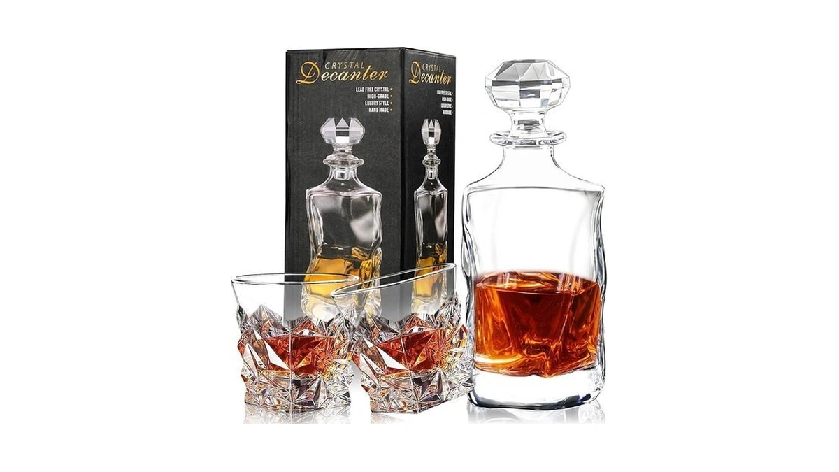 Fathers Day Gift For Husband Dad, Whiskey Decanter Set For