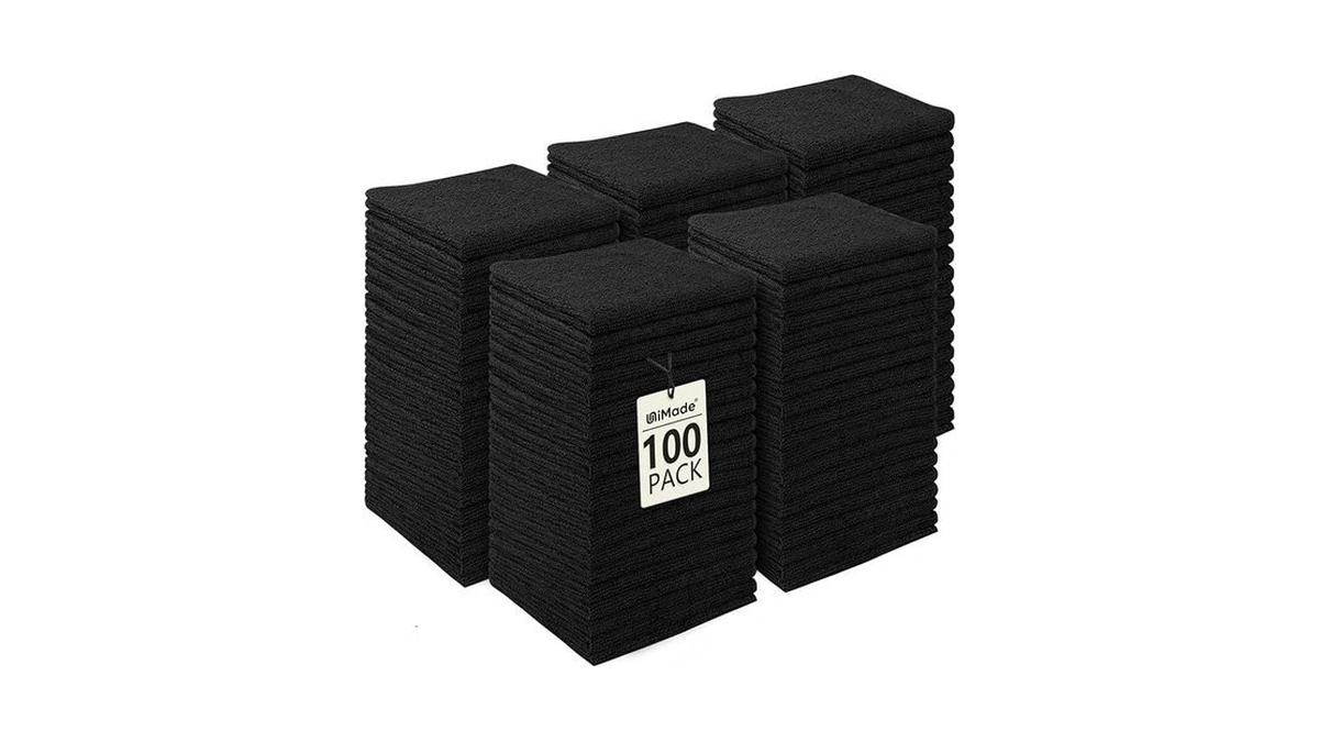 Unimade Washcloths Bulk - 100 Pack - Face Towels (12"