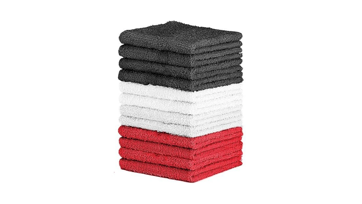 Quba Linen 100% Cotton Washcloth Set – Soft, Absorbent Face