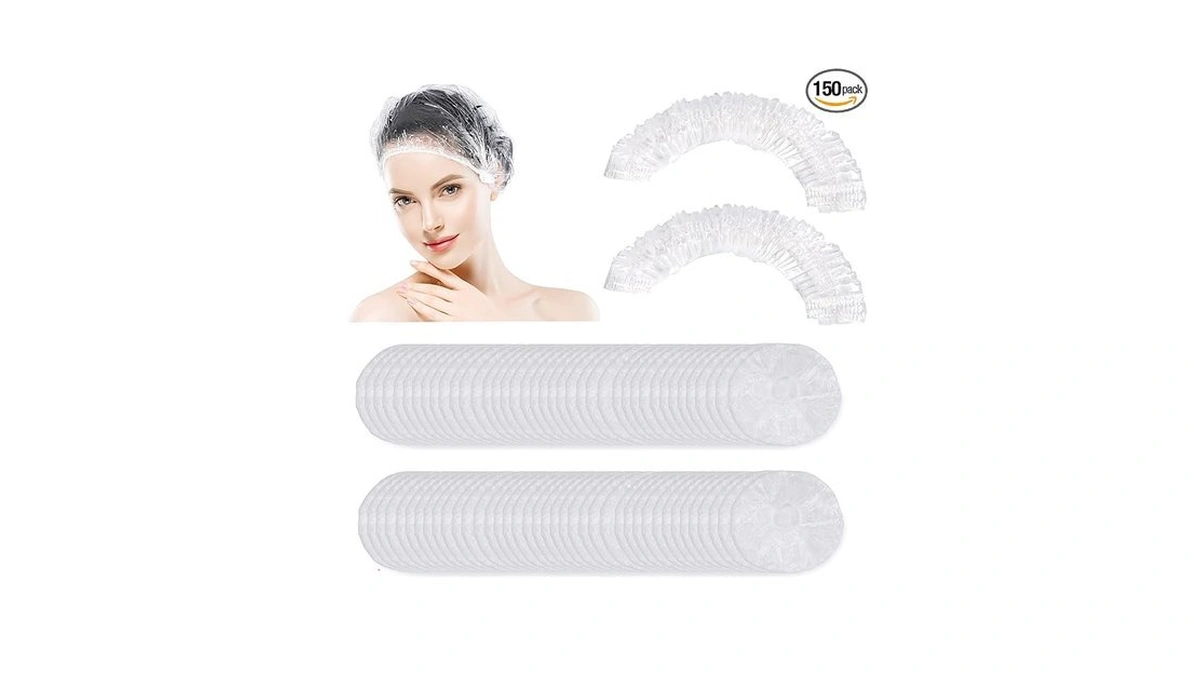 150 Pcs Upgrade Disposable Shower Caps. Ceizioes Waterproof Hair Bath