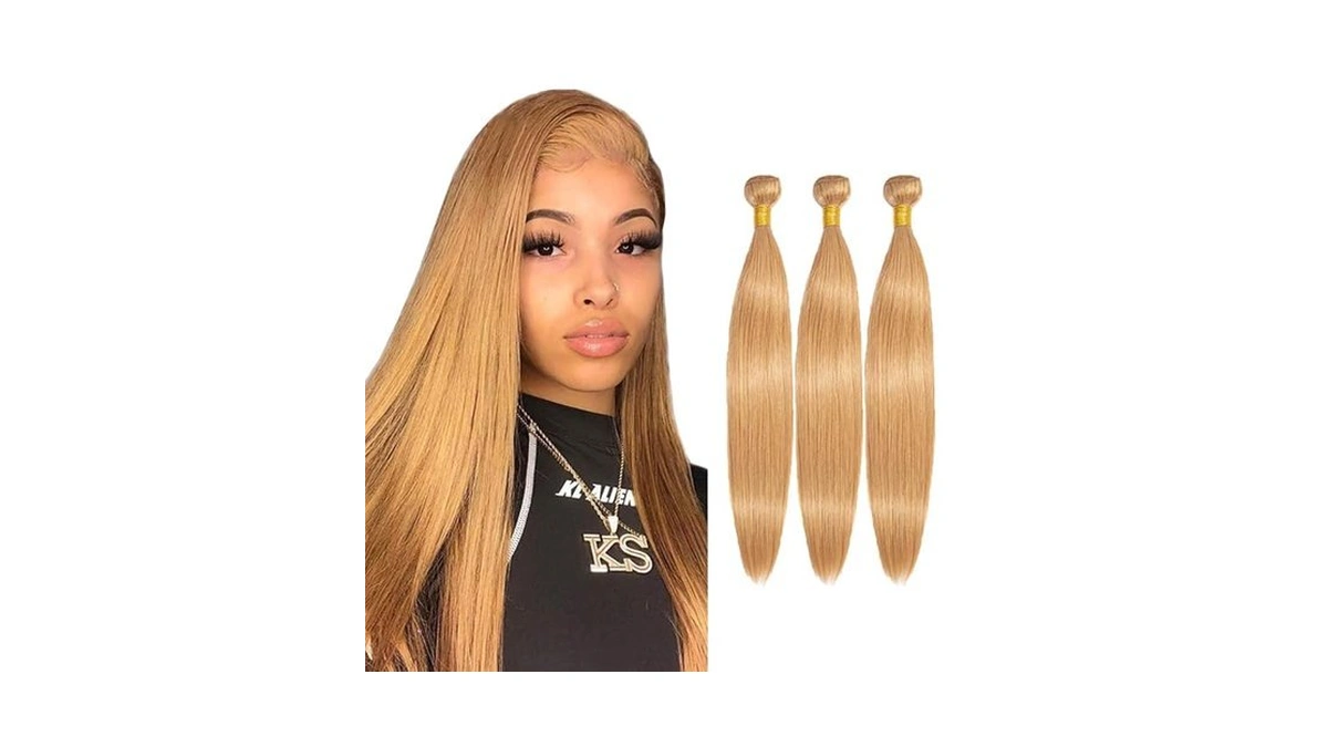 Honey Blonde Bundles #27 Straight Human Hair Bundle #27 Bundle