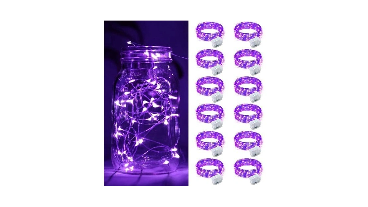 Zgwj 12 Pack Fairy Lights Battery Operated, 7ft 20 Mini
