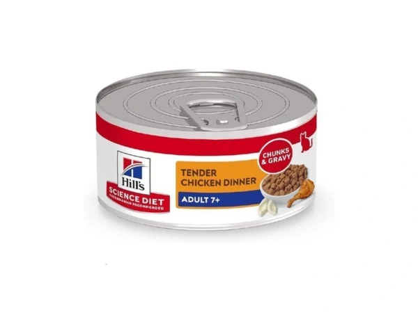 Hill's Science Diet Adult 7+ Wet Cat Food, Chicken Minced,