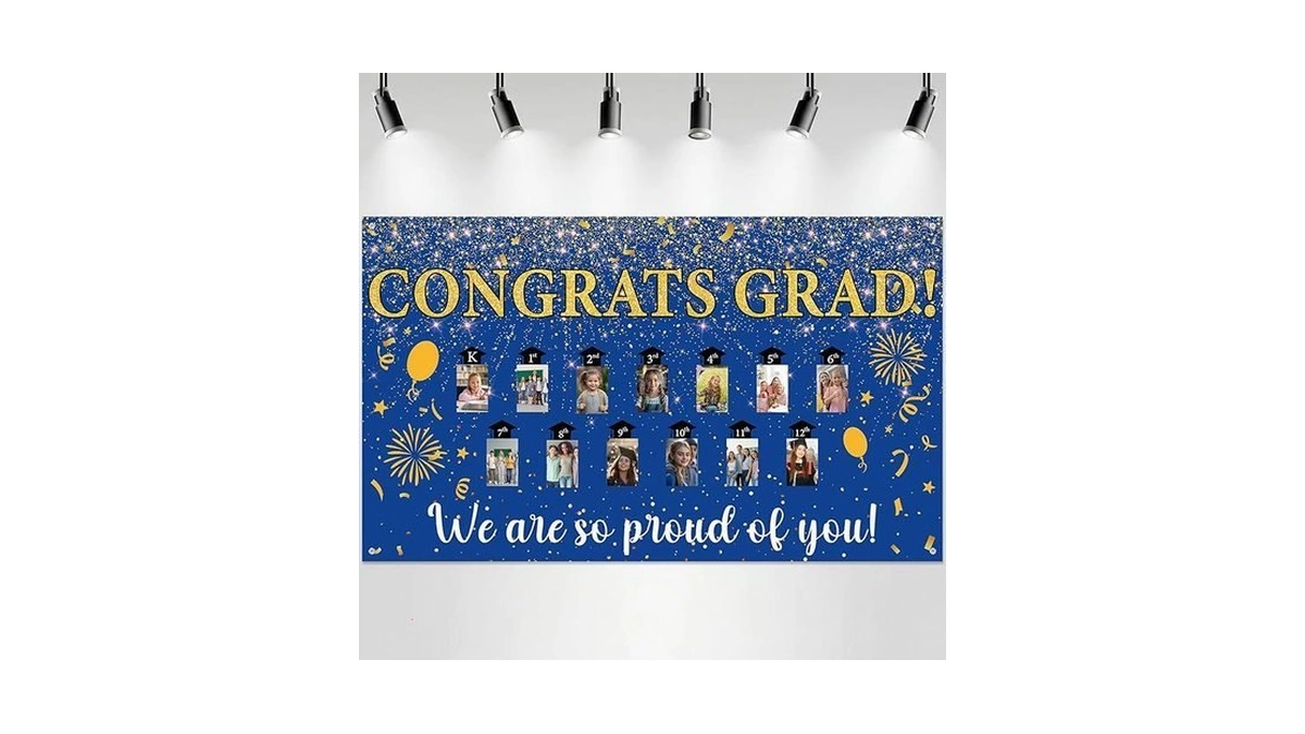 Chumia 2026 Graduation Backdrop K-12th Congrats Grad Banner 73 X