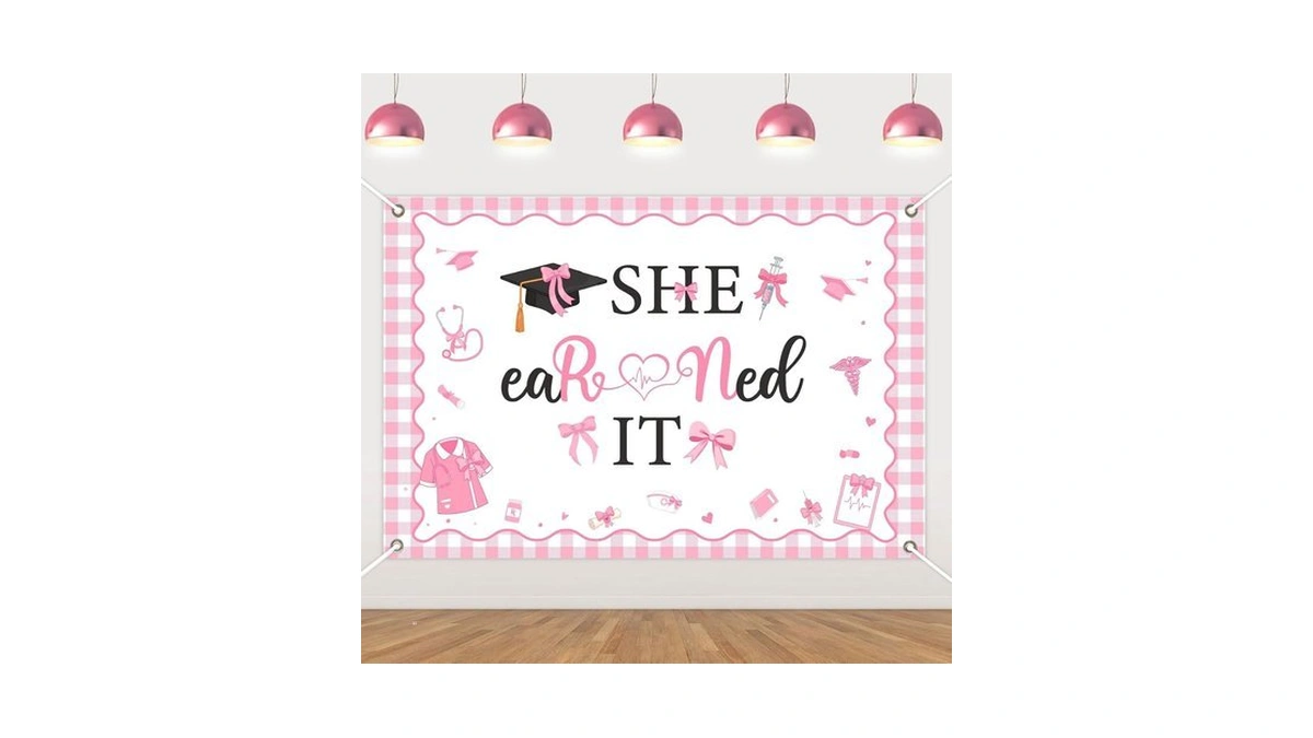 Kreatwow Nurses Week Decorations 2026 Nurse Graduation Backdrop 6.88 *