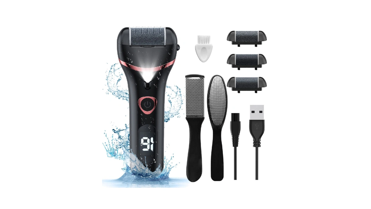 Electric Foot Callus Remover, Rechargeable Portable Electronic Foot File Pedicure