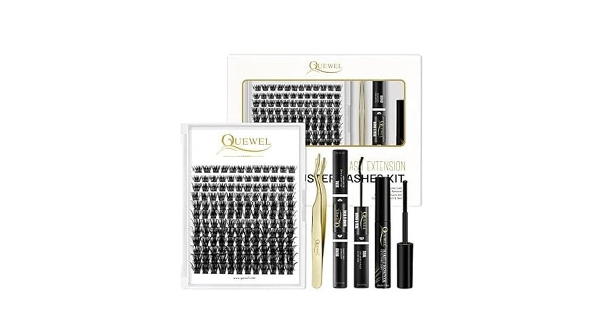 Quewel Lash Clusters Kit 144 Pcs Eyelash Clusters, With Applicator
