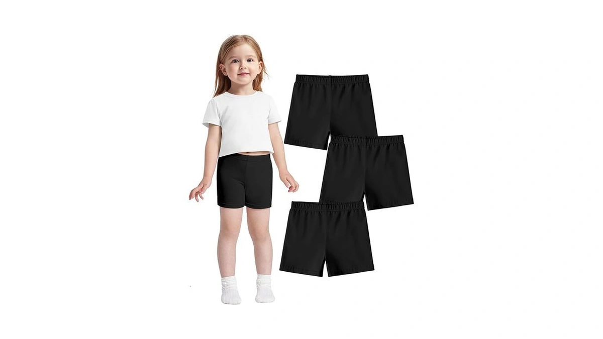 Zuemet 3 Pack Baby Girls Bike Shorts Toddler Girl Athletic
