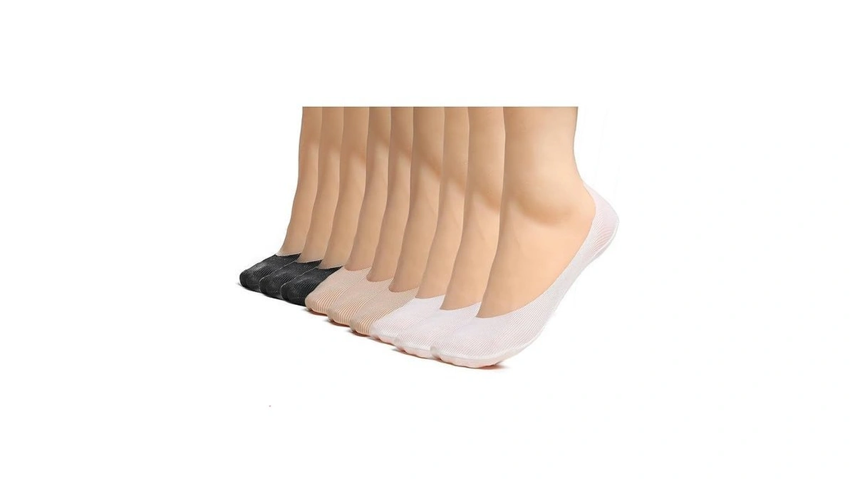 Feversole Womens No Show Low Cut Socks Non Slip Invisible