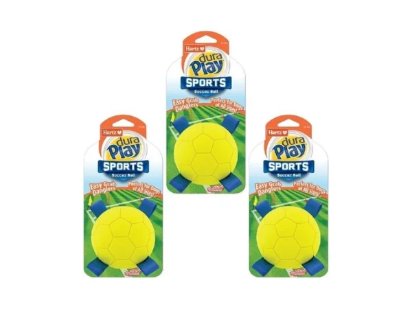 Hartz Dura Play Sports Soccer Dog Toy, Bacon Scented Squeaky