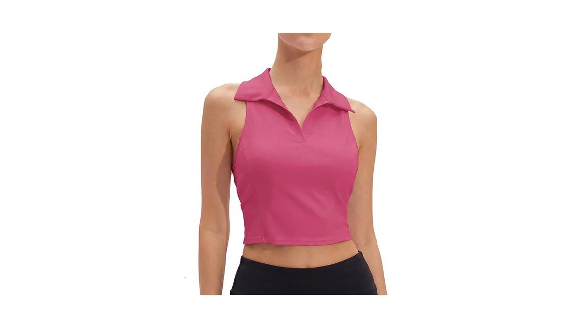 Stelle Women Sleeveless Golf Polo Shirt Upf50+ V Neck Collared