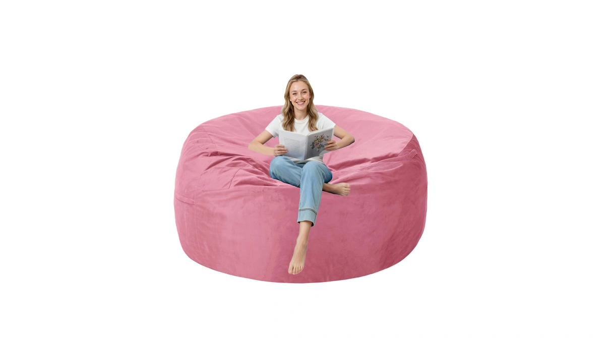 Lilanoon 3ft Bean Bag Chair With Ultra Soft Velvet Cover