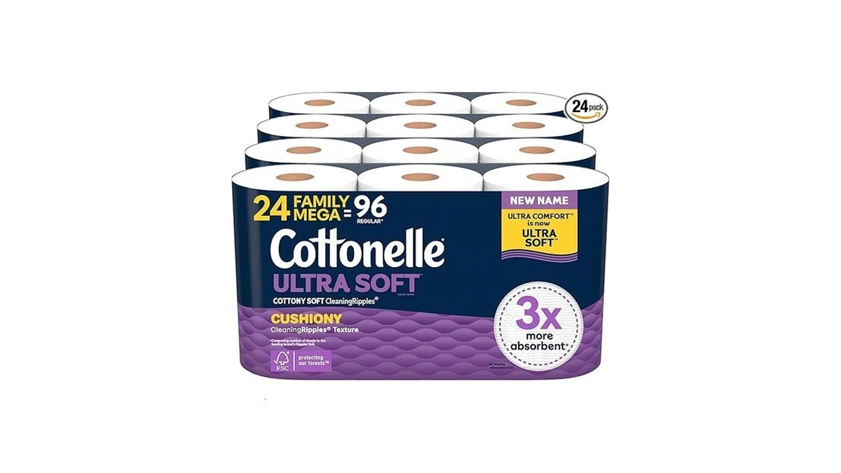 Cottonelle Ultra Soft Toilet Paper With Cushiony Cleaningripples Texture, Strong