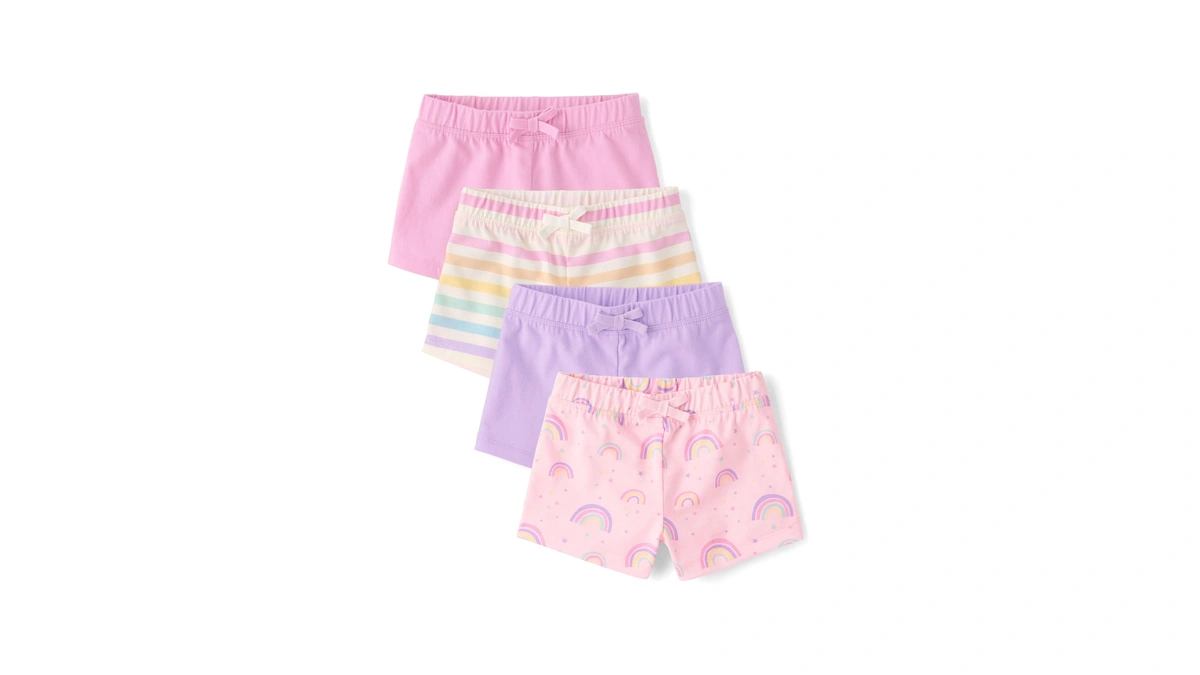 The Children's Place,baby-girls,and Toddler Assorted Knit Shorts,rainbow 4-pack,5 Years