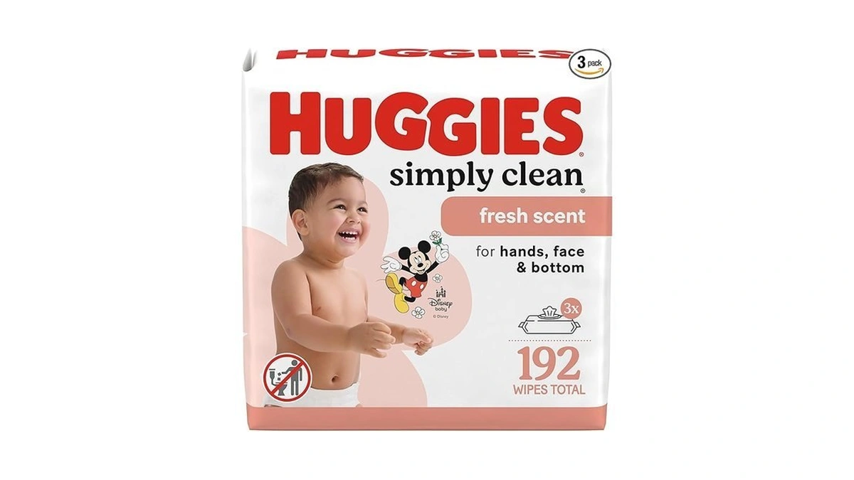 Huggies Simply Clean Fresh Scent Baby Wipes, 3 Flip-top Packs