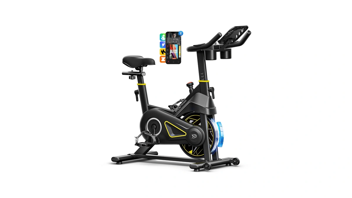Ypoo Exercise Bike, Magnetic Stationary Bikes For Home With Exclusive