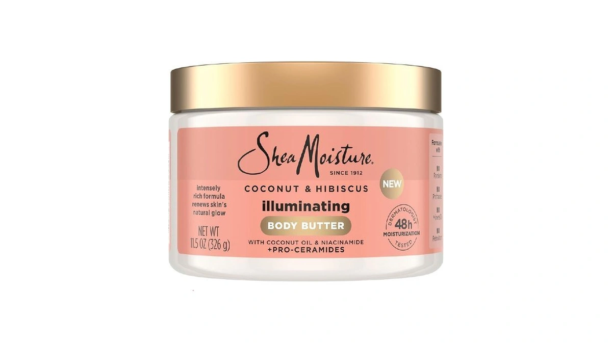 Sheamoisture Illuminating Body Butter With Coconut & Hibiscus, Niacinamide And