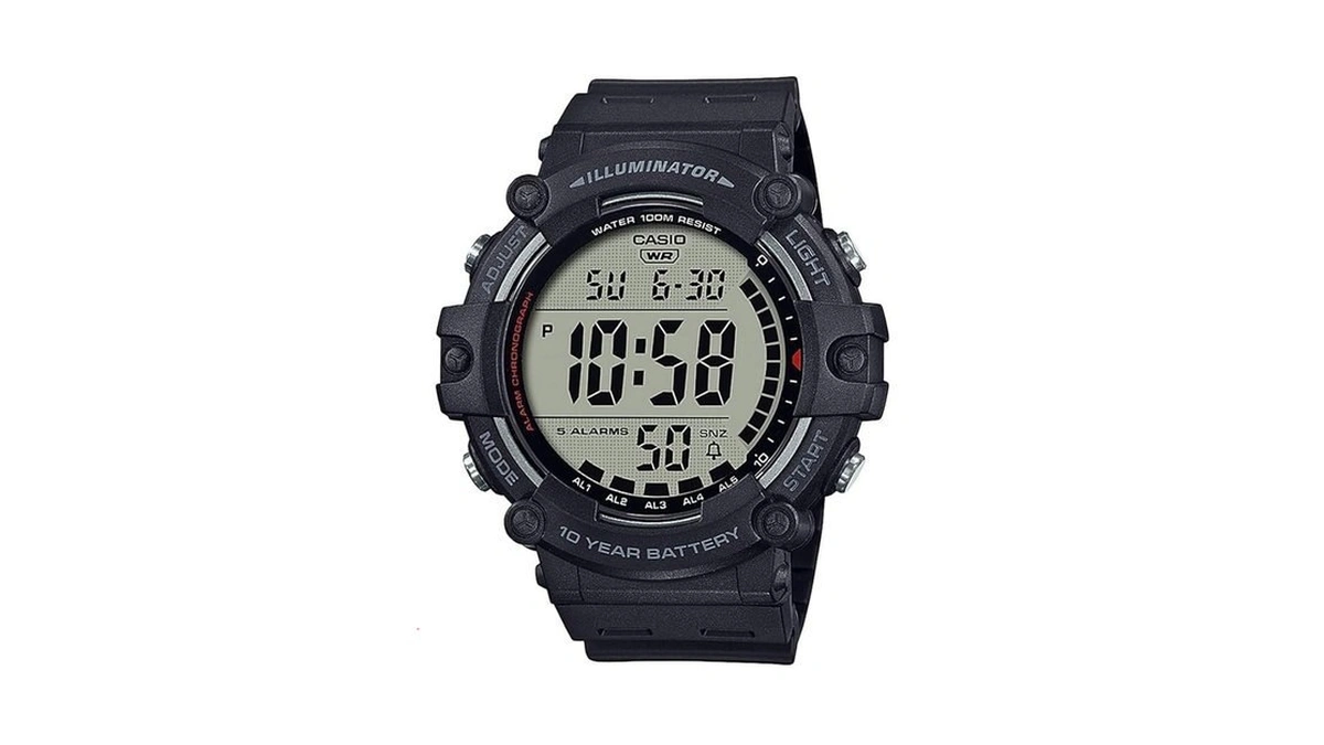 Casio Illuminator Extra Long Strap 10-year Battery 100 M Water