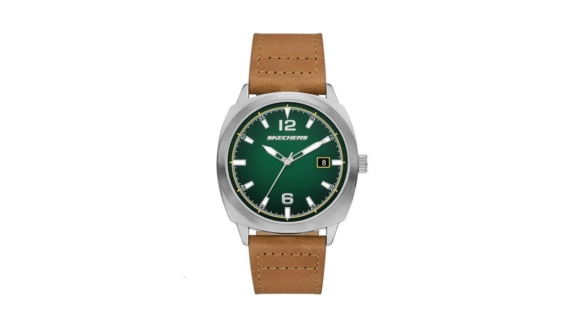 Skechers Men's Hewes Three-hand Date Brown Leather Watch (model: Sr5274)