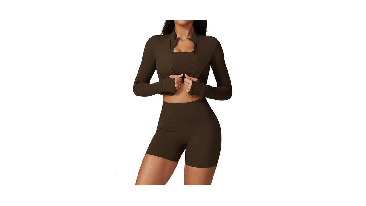 Agymnx Workout Sets For Women 3 Piece High Waisted Seamless