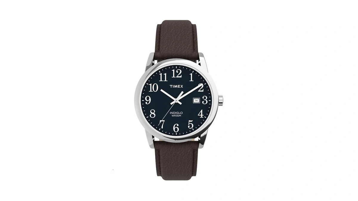 Timex Men's Easy Reader 38mm Watch – Silver-tone Case Blue