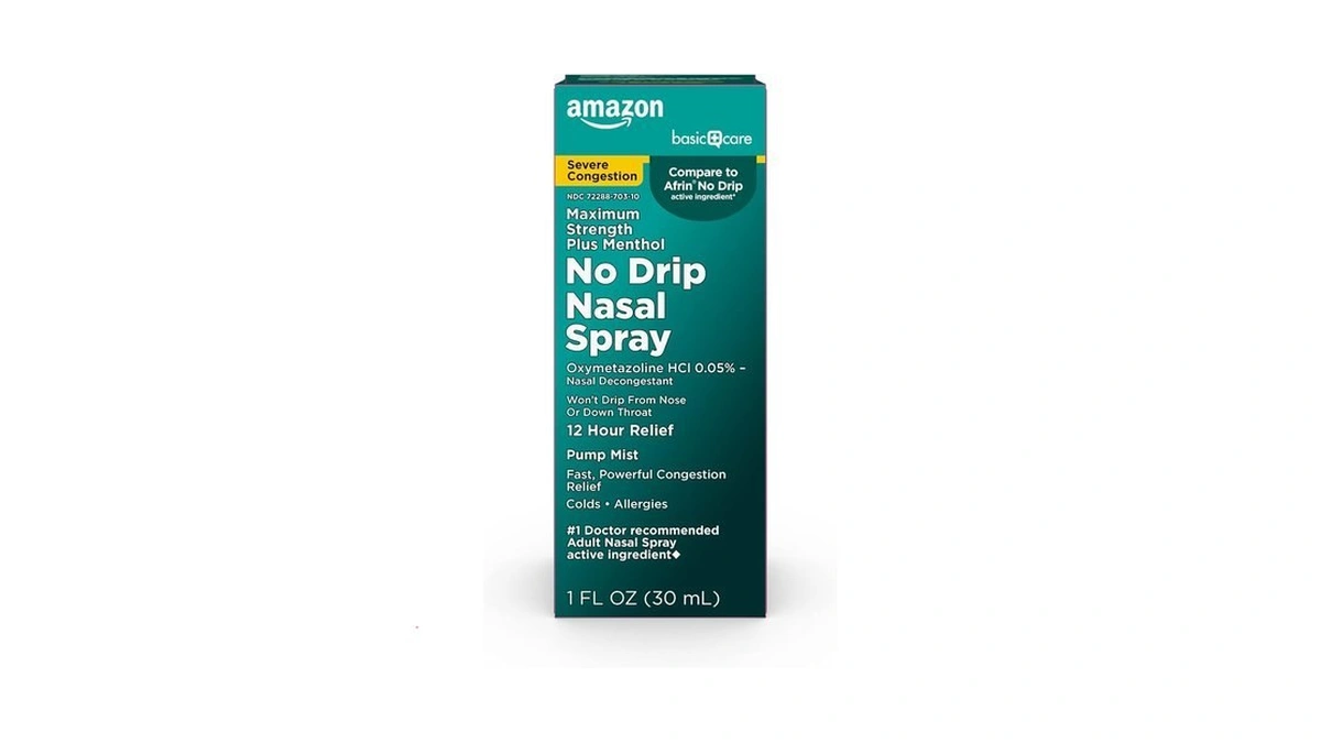 Amazon Basic Care No Drip Severe 12 Hour Nasal Decongestant
