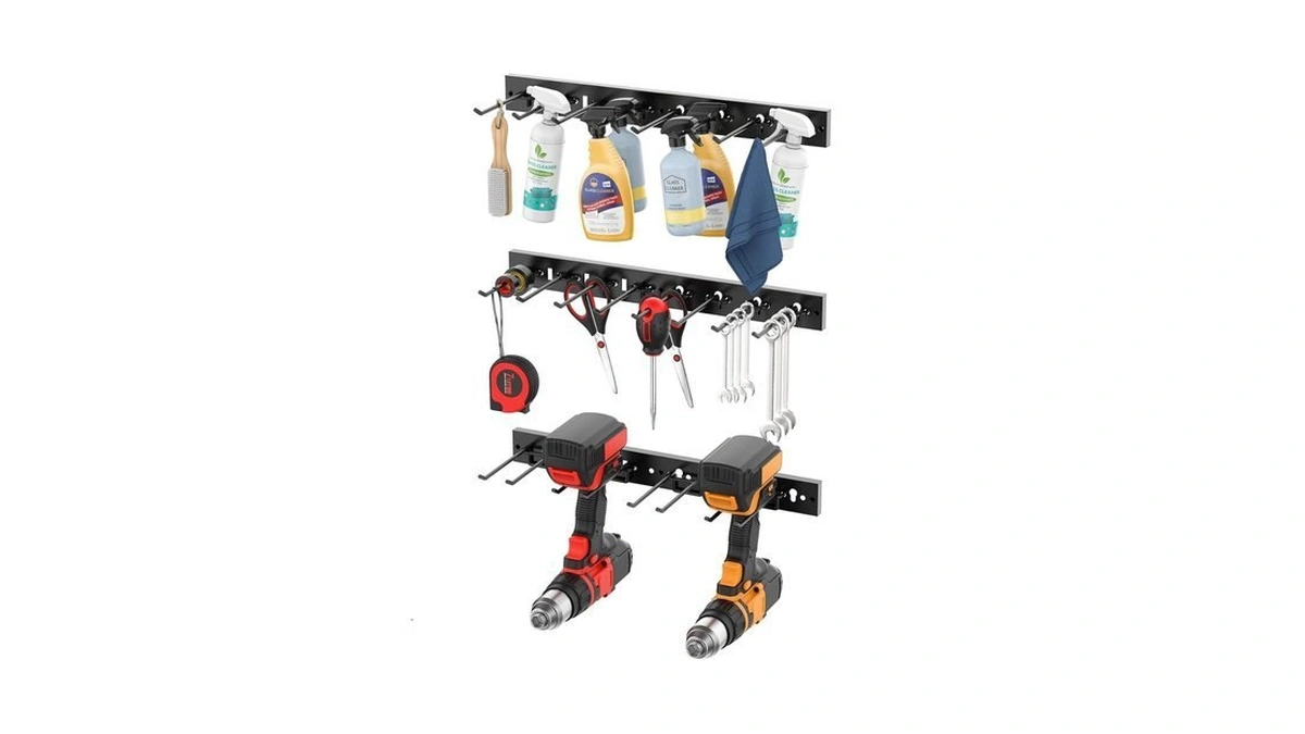 Cccei 3 Modular Pegboard Strip Storage, Metal Peg Slat Wall