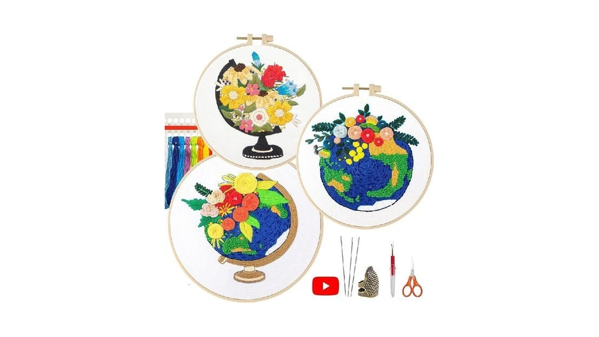 Lx Lermx Embroidery Kits For Beginners, Adult Starter Cross Stitch