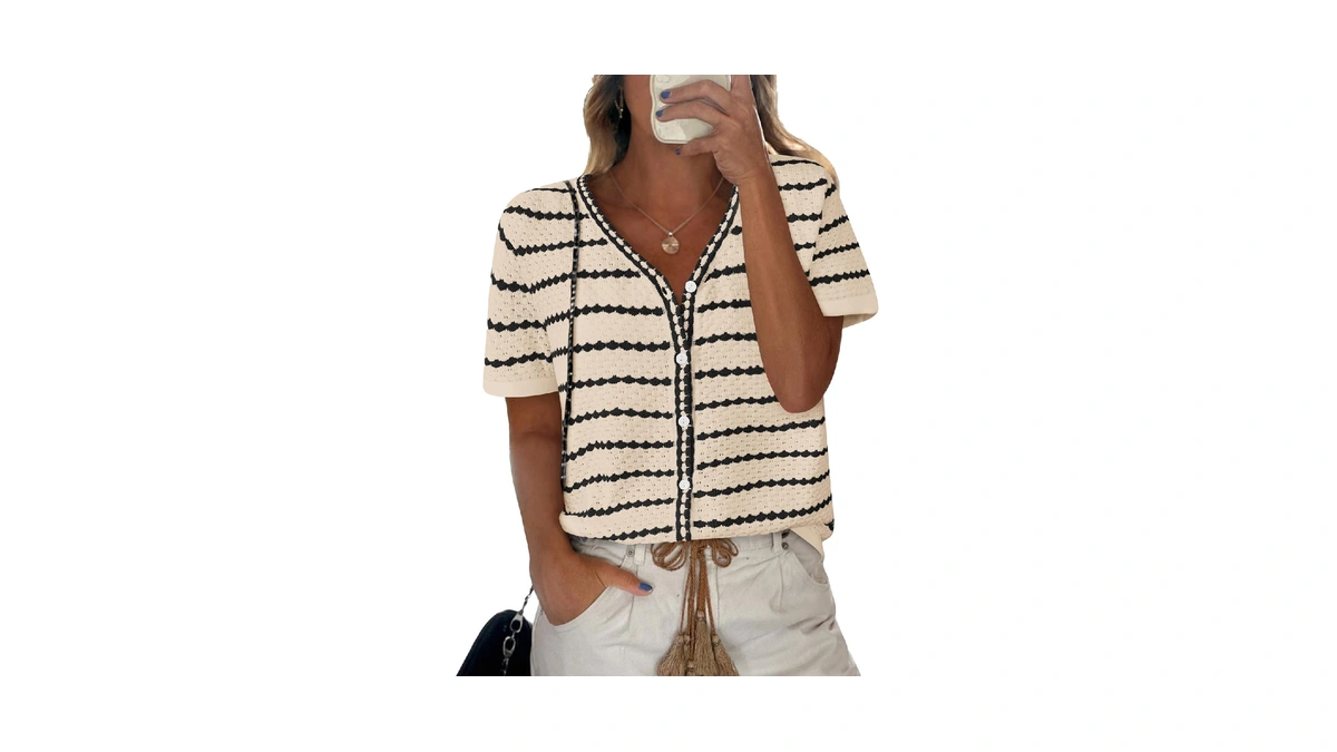 Nalanisa Short Sleeve Sweaters For Women Trendy 2026 Summer Spring