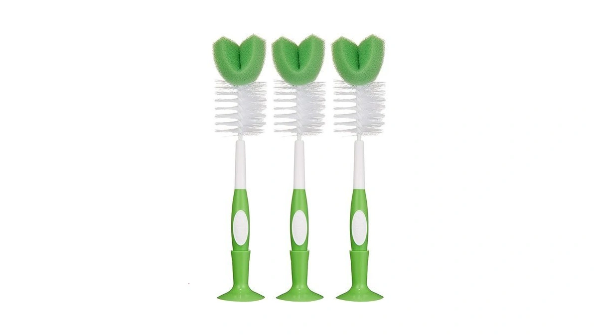 Amazon Brand - Mama Bear Baby Bottle Brush With Nipple