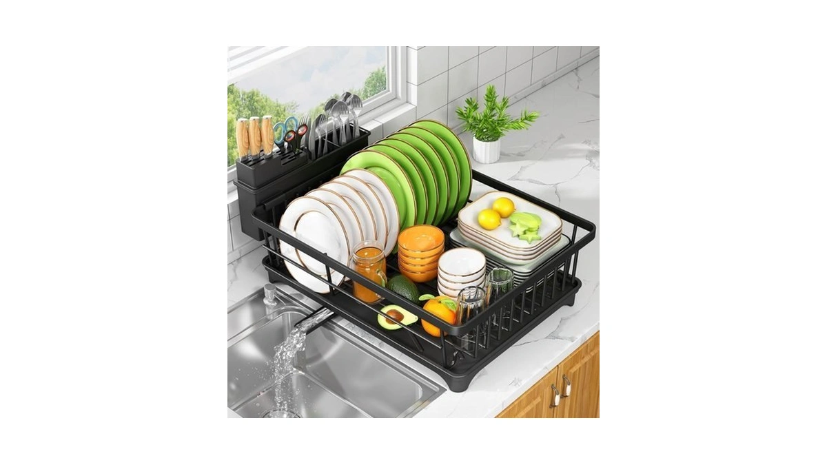 Kmiectse Dish Drying Rack - Space-saving Small Dish Rack For