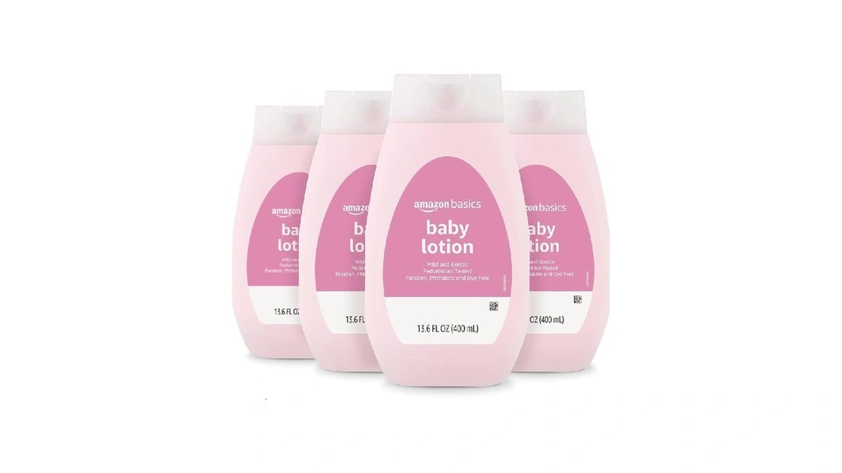 Amazon Basics Baby Lotion, Mild & Gentle, Lightly Scented, 13.6