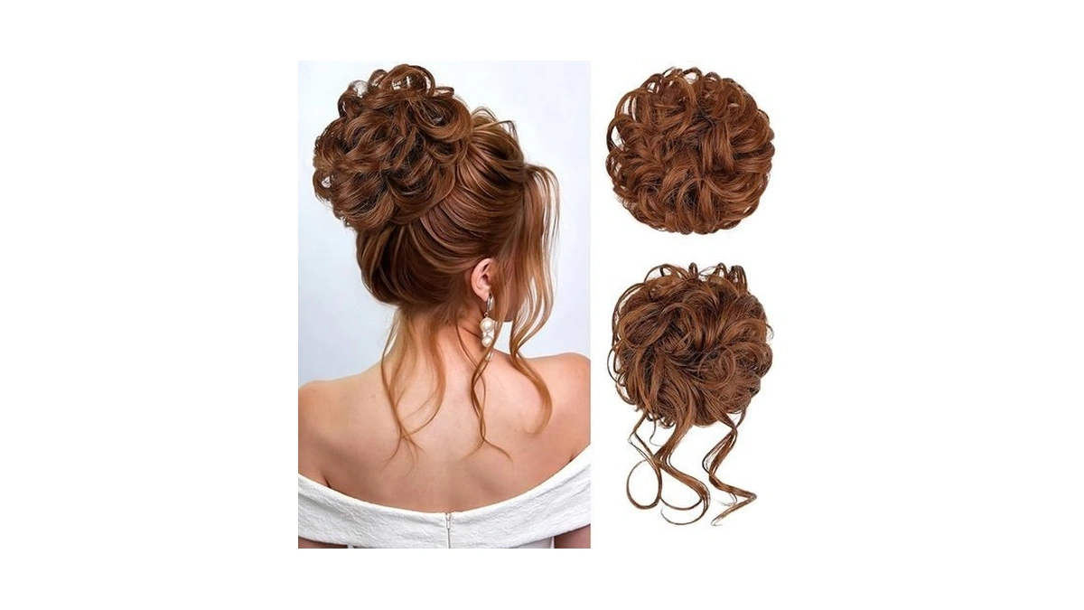 Hmd 2pcs Messy Bun Hair Hairpiece Hair Extension With Elastic