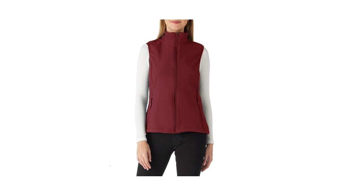 Outdoor Ventures Women's Lightweight Softshell Vest Windproof Fleece Lined Zip