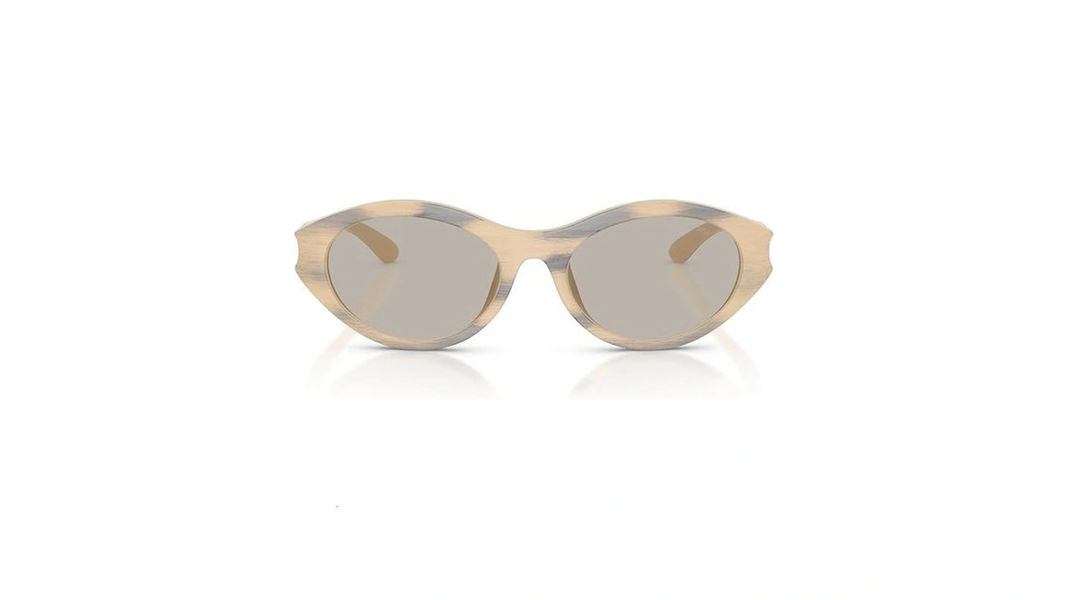 Diesel Womens Dl3005u Universal Fit Oval Sunglasses, Yellow Matte Dark